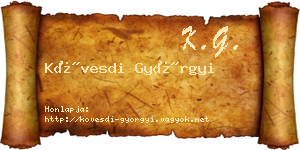 Kövesdi Györgyi névjegykártya